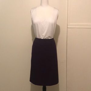 Tahari back zipper plum skirt